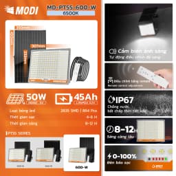 So sánh giá Đèn pha năng lượng mặt trời Modi MD-PT55-600-W - Tìm sản phẩm giá rẻ nhất - Ảnh 8