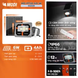 So sánh giá Đèn pha năng lượng mặt trời nhôm Modi MD-PT58-240-W - Tìm sản phẩm giá rẻ nhất - Ảnh 15