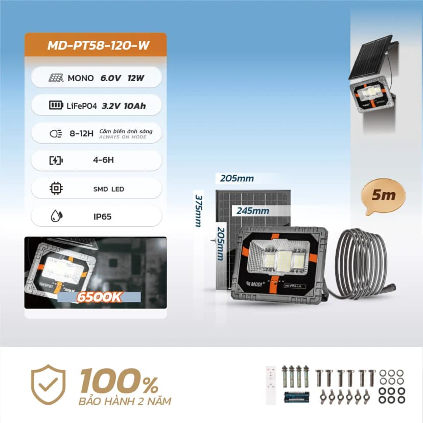 So sánh giá Đèn pha năng lượng mặt trời nhôm Modi MD-PT58-240-W - Tìm sản phẩm giá rẻ nhất - Ảnh 8