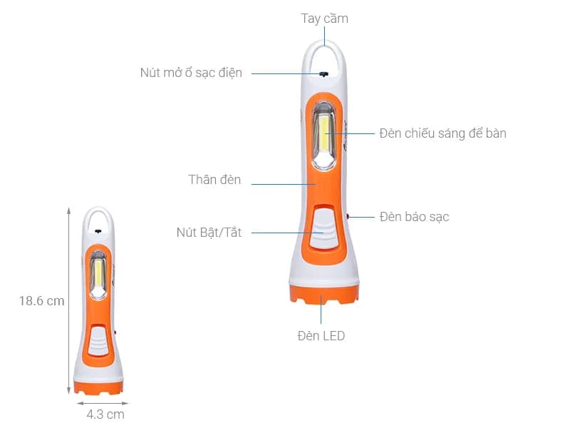 So sánh giá Đèn pin sạc đa năng Comet CRT453 - Tìm sản phẩm giá rẻ nhất - Ảnh 4