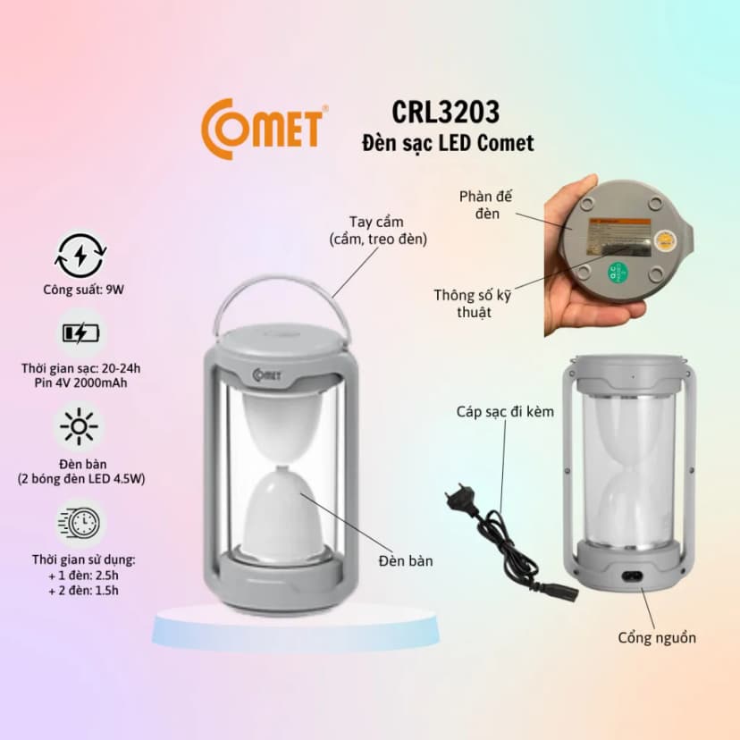 So sánh giá Đèn pin sạc đa năng Comet CRT456 - Tìm sản phẩm giá rẻ nhất - Ảnh 18