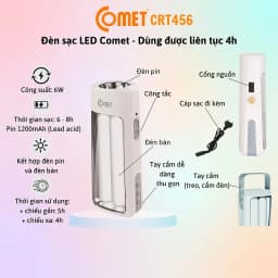 So sánh giá Đèn pin sạc đa năng Comet CRT456 - Tìm sản phẩm giá rẻ nhất - Ảnh 3