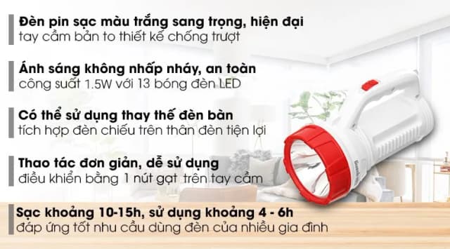 Top 1 so sánh giá Đèn pin sạc Điện Quang ĐQ PFL08 R WR - Tìm sản phẩm giá rẻ nhất - Ảnh 4