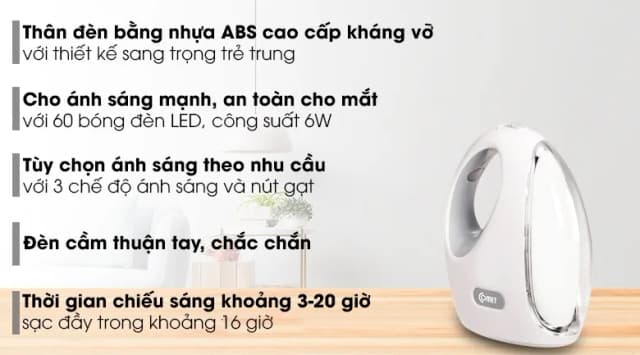 So sánh giá Đèn sạc Comet CRL3106 rẻ nhất? - Ảnh 7