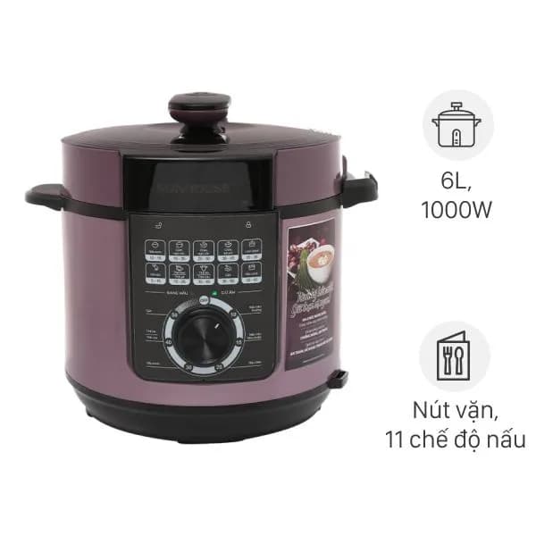 Nồi áp suất điện Sunhouse SHD1657 6 lít - Giá rẻ nhất hôm nay - Ảnh 4