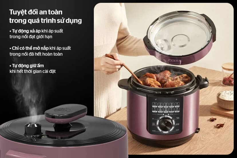 Nồi áp suất điện Sunhouse SHD1657 6 lít - Giá rẻ nhất hôm nay - Ảnh 6