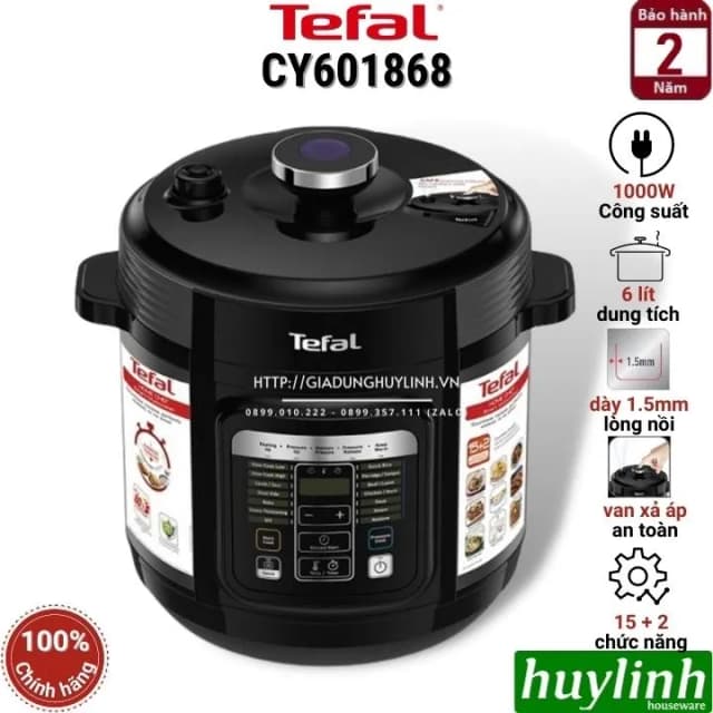 So sánh giá Nồi áp suất điện Tefal CY601868 6 lít rẻ nhất? - Ảnh 4