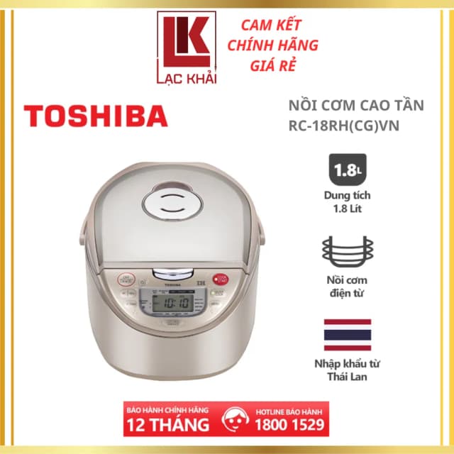 So sánh giá Nồi cơm cao tần Toshiba 1.8 lít RC-18RH(CG)VN rẻ nhất? - Ảnh 14