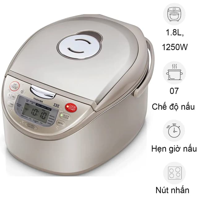 So sánh giá Nồi cơm cao tần Toshiba 1.8 lít RC-18RH(CG)VN rẻ nhất? - Ảnh 9