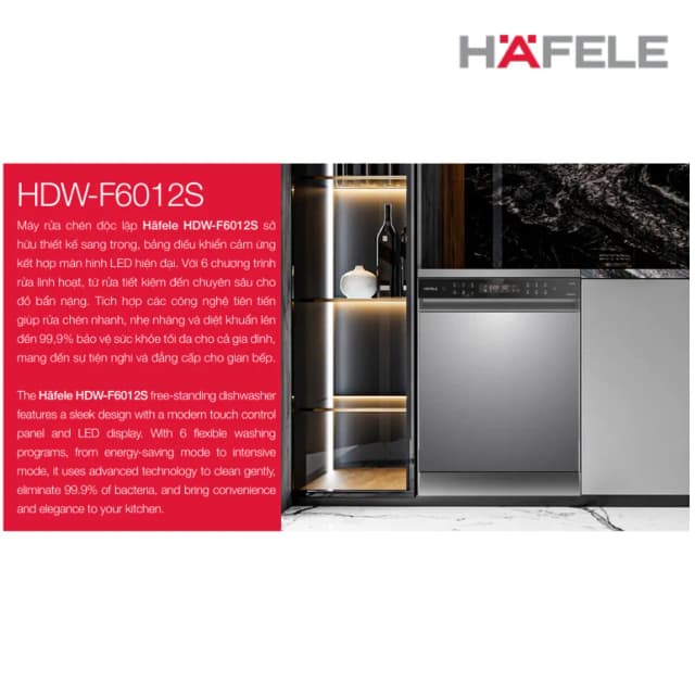 So sánh giá Máy rửa chén độc lập Hafele HDW-F6012S (535.29.671) rẻ nhất? - Ảnh 10