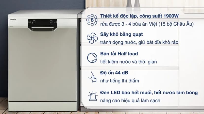 So sánh giá Máy rửa chén độc lập Hafele HDW-F6081B (533.23.201) - Tìm sản phẩm giá rẻ nhất - Ảnh 4
