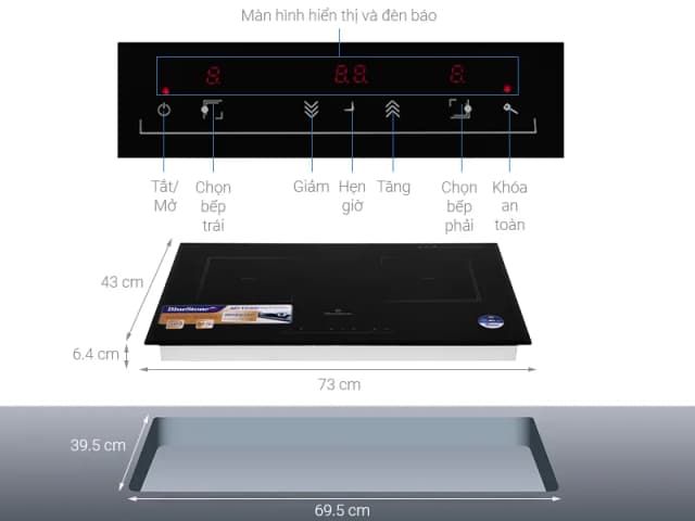 So sánh giá Bếp từ đôi âm BlueStone ICB-6833 4000W rẻ nhất? - Ảnh 2