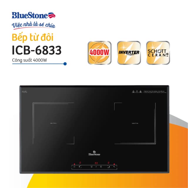So sánh giá Bếp từ đôi âm BlueStone ICB-6833 4000W rẻ nhất? - Ảnh 6