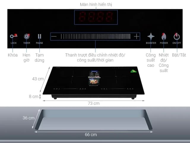 So sánh giá Bếp từ đôi âm BlueStone ICB-6948 5200W rẻ nhất? - Ảnh 7