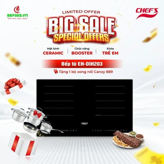 Top 1 so sánh giá Bếp từ đôi âm Chef's EH - DIH203 4400W - Tìm sản phẩm giá rẻ nhất - Ảnh 27