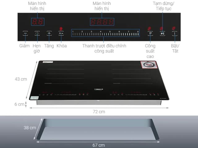Top 1 so sánh giá Bếp từ đôi âm Chef's EH - DIH203 4400W - Tìm sản phẩm giá rẻ nhất - Ảnh 4