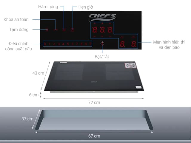 Top 1 so sánh giá Bếp từ đôi âm Chef's EH - DIH203 4400W - Tìm sản phẩm giá rẻ nhất - Ảnh 33