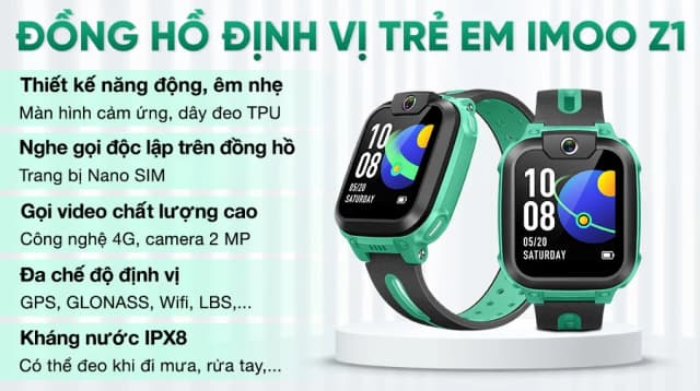 Top 1 so sánh giá Đồng Hồ Định Vị Trẻ Em imoo Z1 Xanh ngọc - Tìm sản phẩm giá rẻ nhất - Ảnh 5