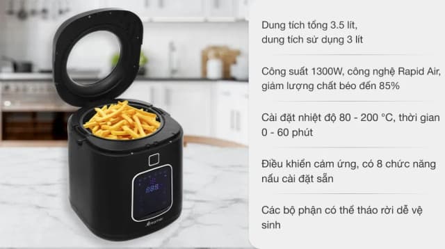 So sánh giá Nồi chiên không dầu Dreamer 3.5 lít DF-S40B rẻ nhất? - Ảnh 9