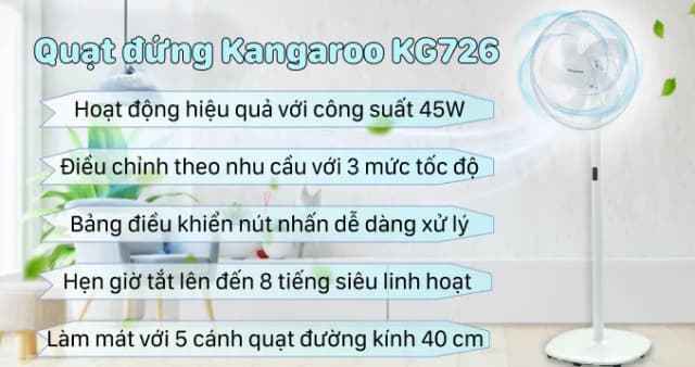 Top 1 so sánh giá Quạt đứng Kangaroo 5 cánh KG726 45W - Tìm sản phẩm giá rẻ nhất - Ảnh 31