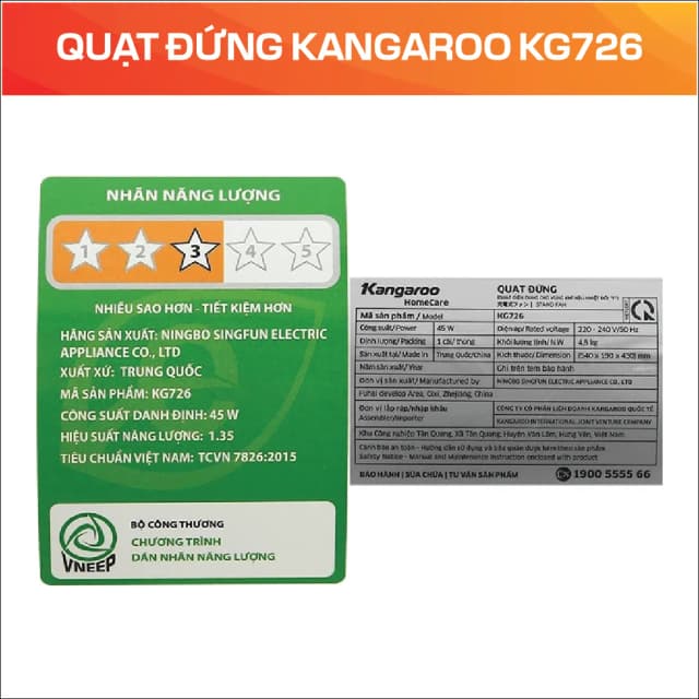 Top 1 so sánh giá Quạt đứng Kangaroo 5 cánh KG726 45W - Tìm sản phẩm giá rẻ nhất - Ảnh 32