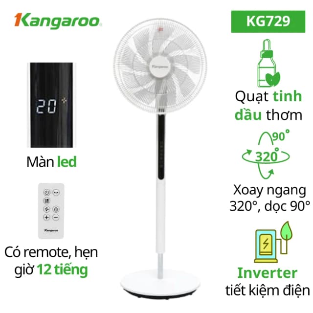 So sánh giá Quạt đứng Kangaroo 9 cánh KG729 33W rẻ nhất? - Ảnh 4