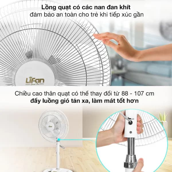 So sánh giá Quạt đứng Lifan 5 cánh Đ-616A 45W rẻ nhất? - Ảnh 18