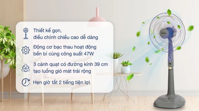 So sánh giá Quạt đứng Senko 3 cánh DH1600 47W rẻ nhất? - Ảnh 11
