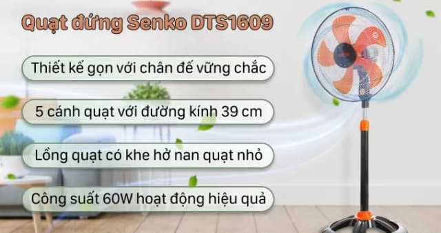 So sánh giá Quạt đứng Senko 5 cánh DTS1609 60W rẻ nhất? - Ảnh 17