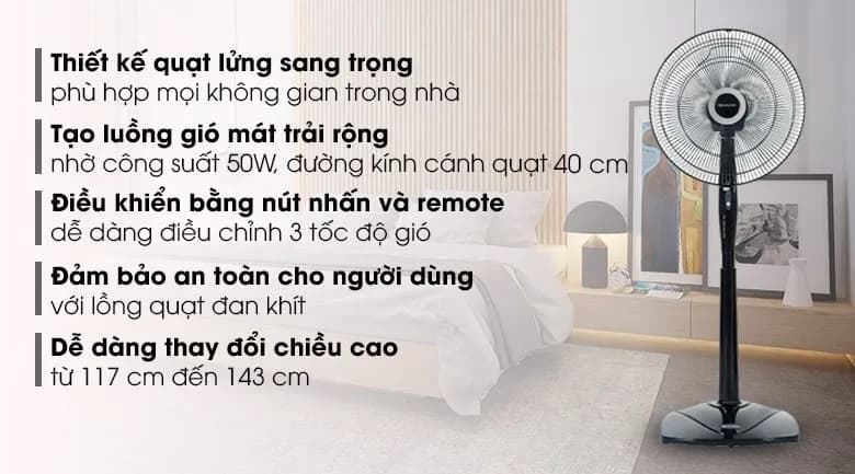So sánh giá Quạt đứng Sharp 3 cánh PJ-S40RV-DG 50W - Tìm sản phẩm giá rẻ nhất - Ảnh 3