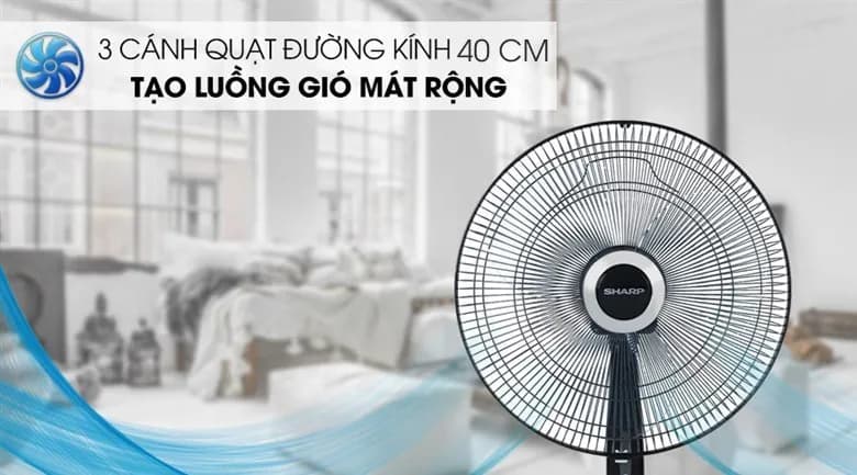 So sánh giá Quạt đứng Sharp 3 cánh PJ-S40RV-DG 50W - Tìm sản phẩm giá rẻ nhất - Ảnh 5