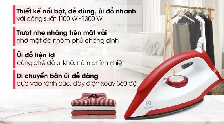 So sánh giá Bàn ủi khô Electrolux EDI1004 1300W - Tìm sản phẩm giá rẻ nhất - Ảnh 3