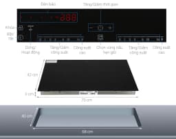 Bếp từ đôi âm Electrolux EHI7260BB 3200W