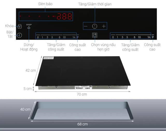 Bếp từ đôi âm Electrolux EHI7260BB 3200W - Ảnh 10