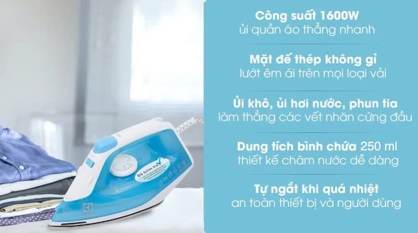 So sánh giá Bàn ủi hơi nước Electrolux ESI4017 1600W - Tìm sản phẩm giá rẻ nhất - Ảnh 15