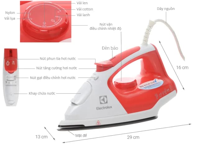 So sánh giá Bàn ủi hơi nước Electrolux ESI5116 1800W rẻ nhất? - Ảnh 2
