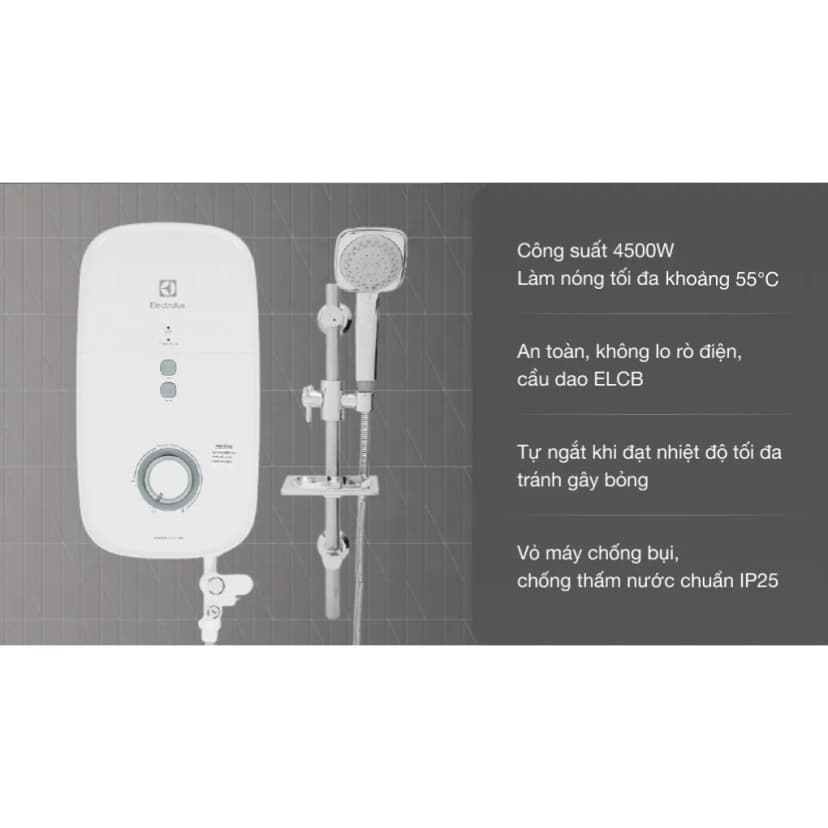 So sánh giá Máy nước nóng trực tiếp Electrolux 4500W EWE451KX-DWB2 - Tìm sản phẩm giá rẻ nhất - Ảnh 2