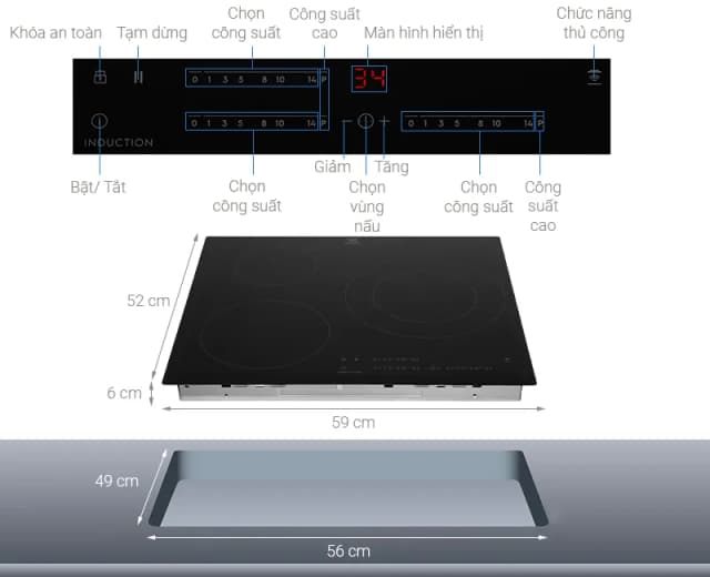 Top 1 so sánh giá Bếp từ 3 vùng nấu lắp âm Electrolux LIT60342 - Tìm sản phẩm giá rẻ nhất - Ảnh 10