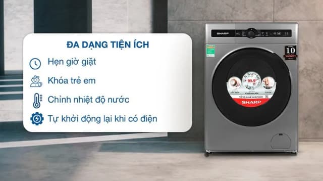 So sánh giá Máy giặt Sharp Inverter 10.5 kg ES-FH105BV-B rẻ nhất? - Ảnh 19