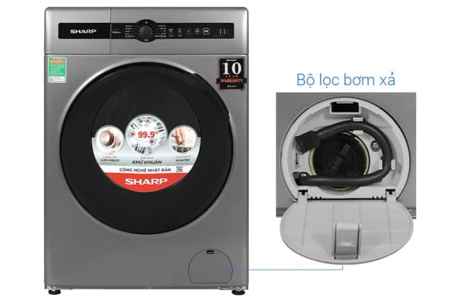 So sánh giá Máy giặt Sharp Inverter 10.5 kg ES-FH105BV-B rẻ nhất? - Ảnh 9