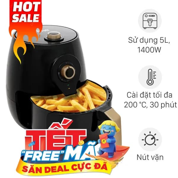 So sánh giá Nồi chiên không dầu Ferroli 5 lít FAF-5.0M3 rẻ nhất? - Ảnh 5