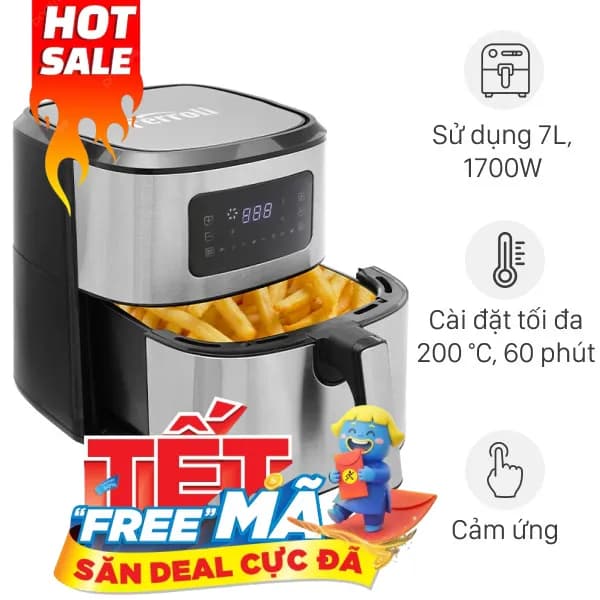 So sánh giá Nồi chiên không dầu Ferroli 7 lít FAF-7.0D rẻ nhất? - Ảnh 18
