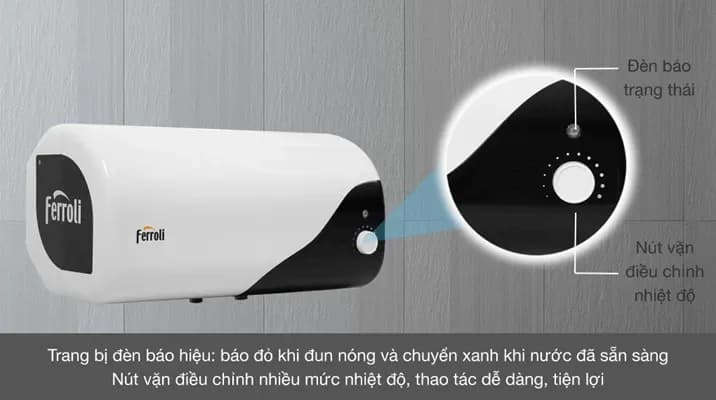 Máy nước nóng gián tiếp Ferroli 20 lít 2500W MIDO-DE - Giá rẻ nhất hôm nay - Ảnh 8