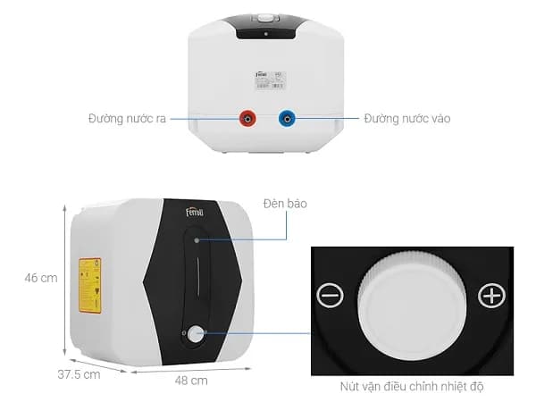 So sánh giá Máy nước nóng gián tiếp Ferroli 30 lít 2500W MIDO-DE rẻ nhất? - Ảnh 10