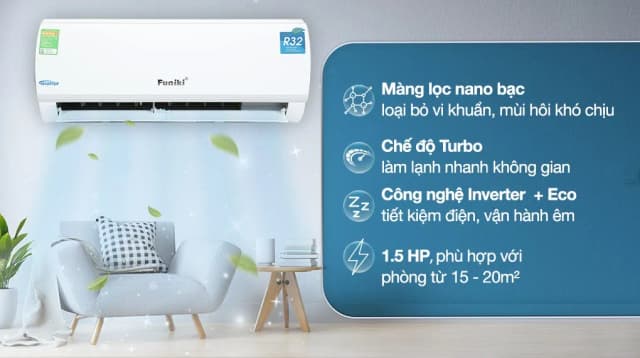 So sánh giá Máy lạnh Funiki Inverter 1.5 HP HIC12TMU.ST3 rẻ nhất? - Ảnh 3