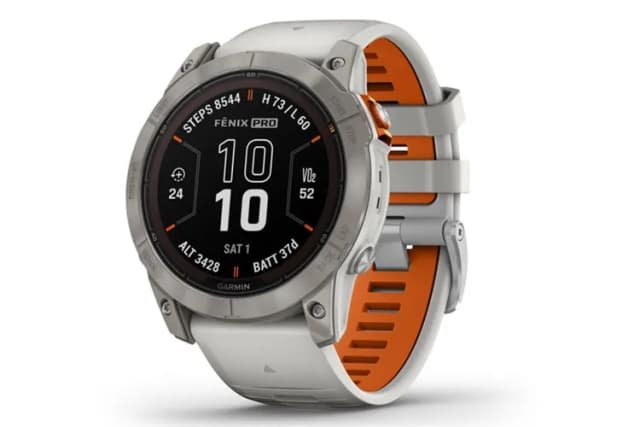Garmin Fenix 7X Pro Solar Titanium 51mm dây silicone - Ảnh 8