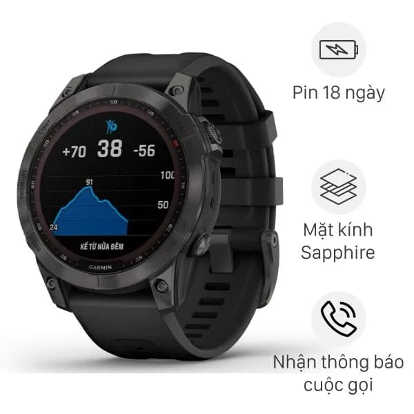 So sánh giá Garmin Fenix 7X Pro Solar Titanium 51mm dây silicone rẻ nhất? - Ảnh 4