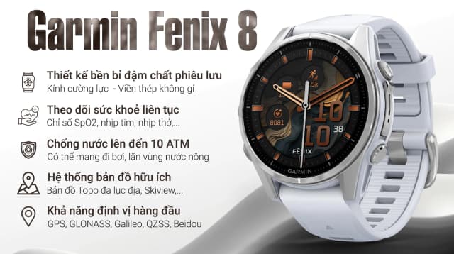 So sánh giá Garmin Fenix 8 43mm viền thép dây silicone rẻ nhất? - Ảnh 4