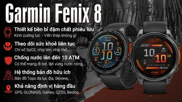 So sánh giá Garmin Fenix 8 47mm viền thép dây silicone rẻ nhất? - Ảnh 4