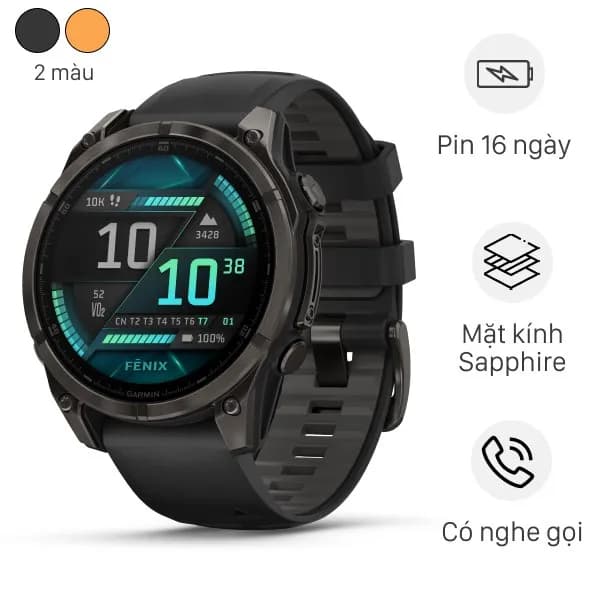 So sánh giá Garmin Fenix 8 Sapphire Solar 47mm viền Titanium dây silicone rẻ nhất? - Ảnh 3